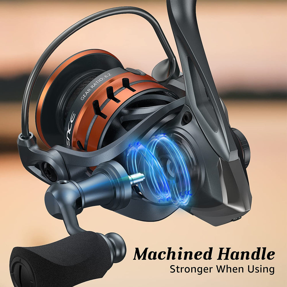 Cadence Vigor one-piece aluminum bail supports reliable casting.