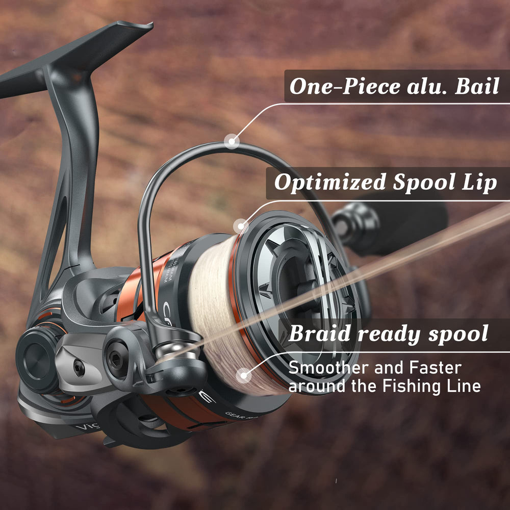 Cadence Vigor sealed-drag protects performance in wet conditions.