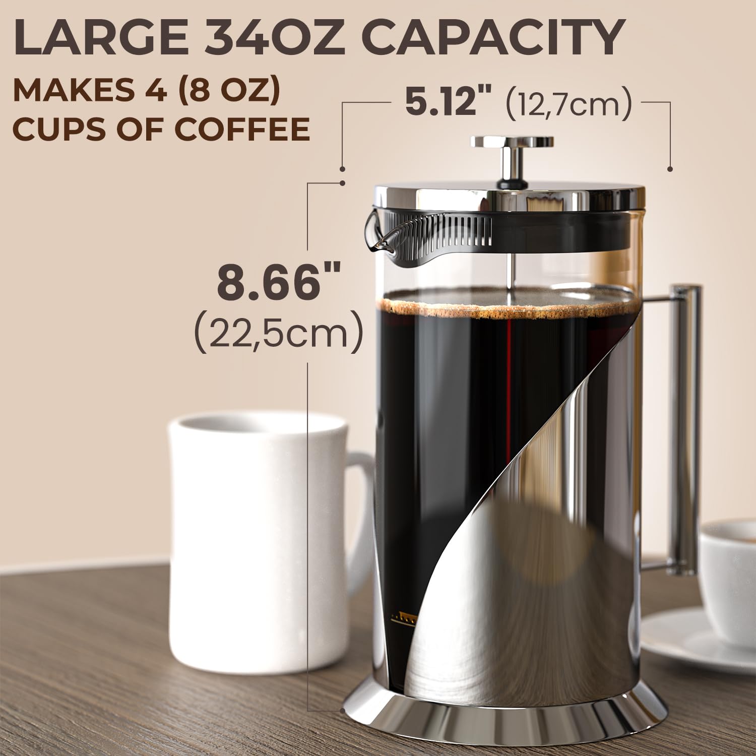 Cafe Du Chateau Removable parts enable easy cleaning