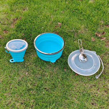 Cagelya foldable bowl and cup with smooth, easy-clean interior after meals