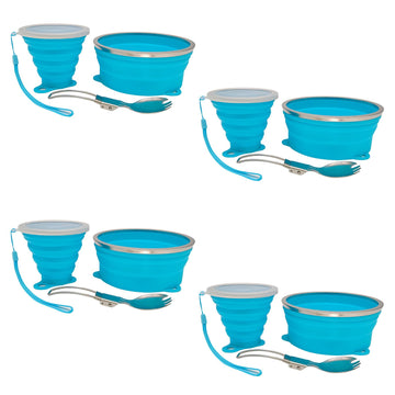 Cagelya mess kit collapsible bowl shows compact foldable design for backpacking