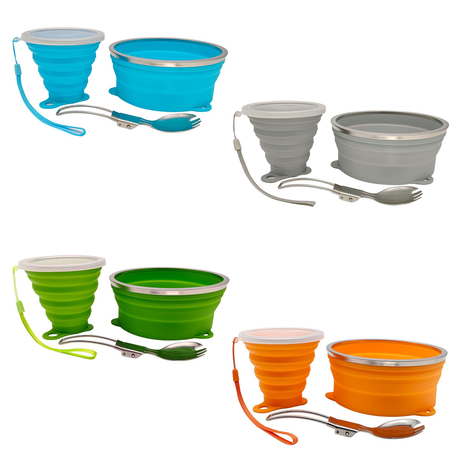 Cagelya mess kit foldable bowl in a backpacking setup showing space-saving design