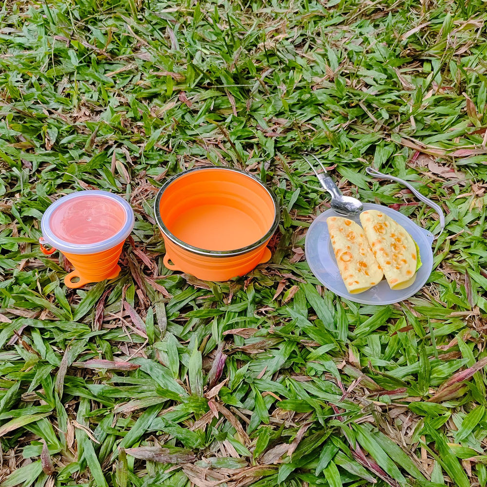 Cagelya 4-pack compact for camping fits neatly into a backpack