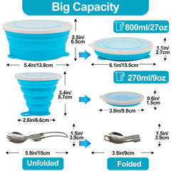 Cagelya 26g stainless steel spoon complements the compact set for on-the-go meals.