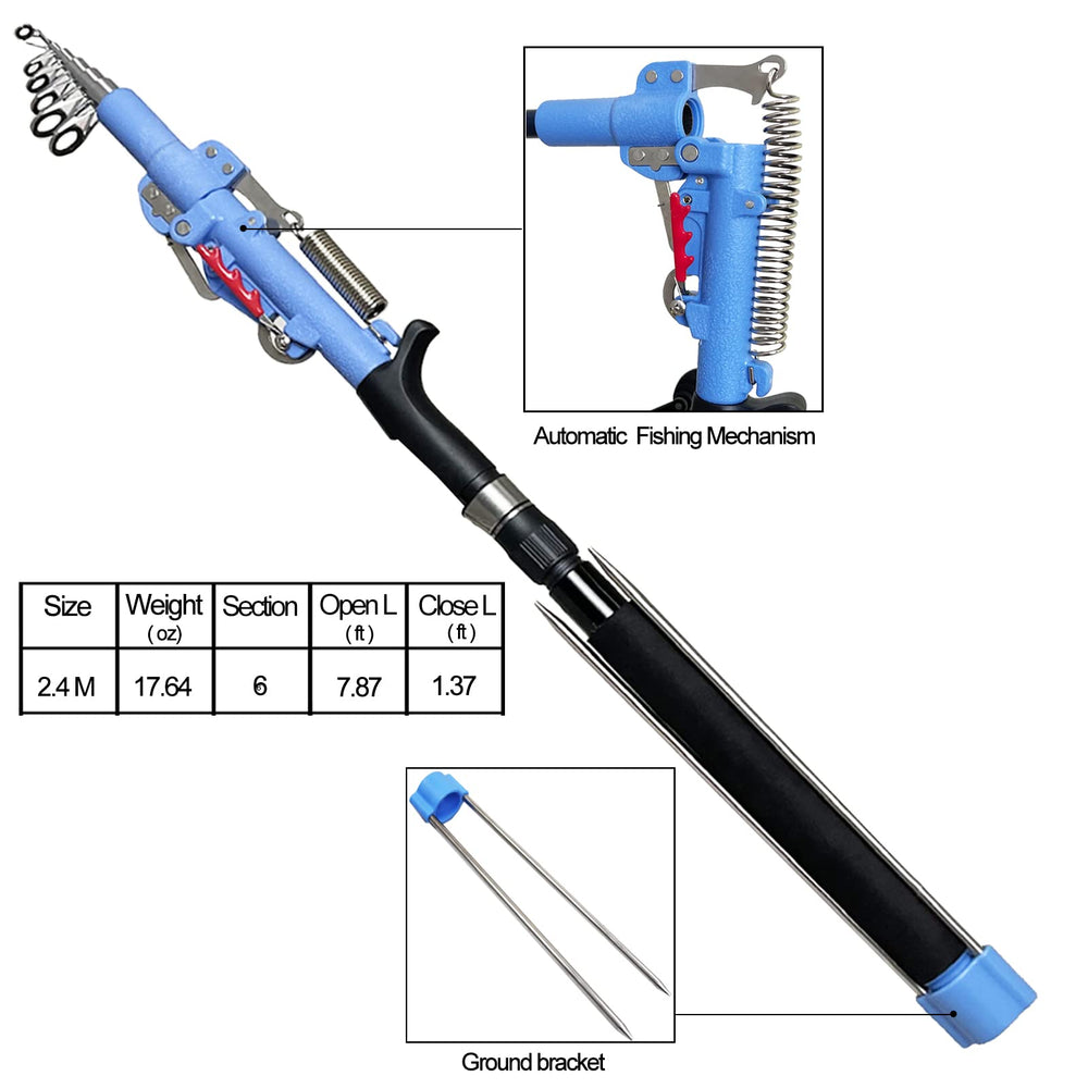 Telescopic fishing pole extended for CAIGAO kit