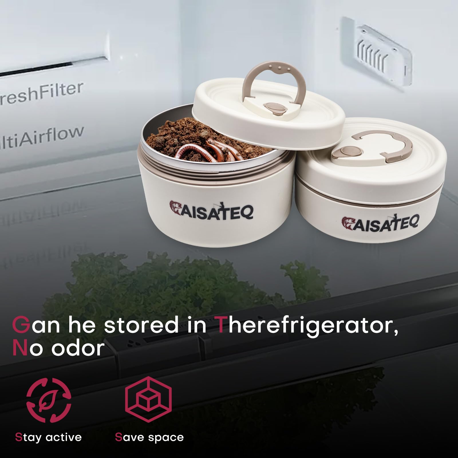 Compact portable bait boxes with ergonomic handle for travel