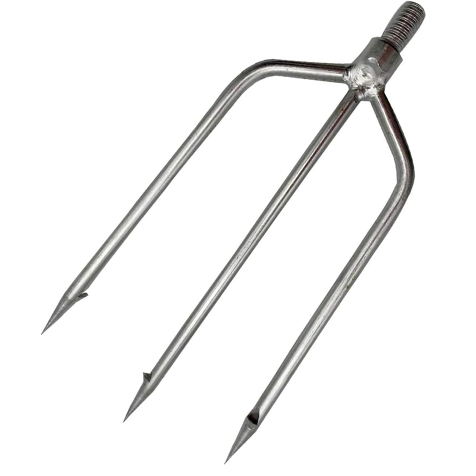 CAJOAUIS 3-prong stainless steel fishing harpoon with 8mm screw, 17.5cm x 8.5cm