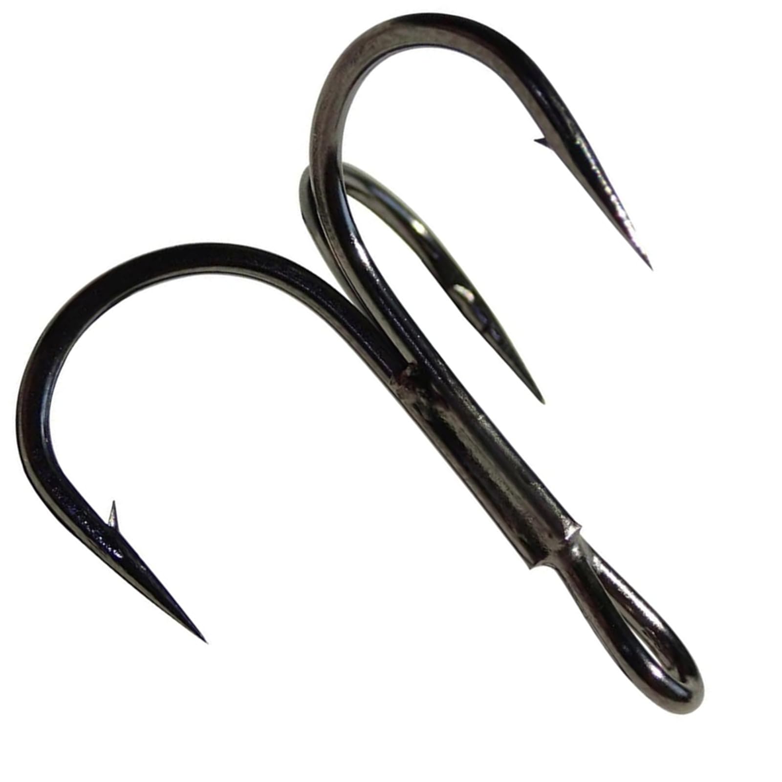 CAJOAUIS black treble hooks 1/0-6/0 close-up
