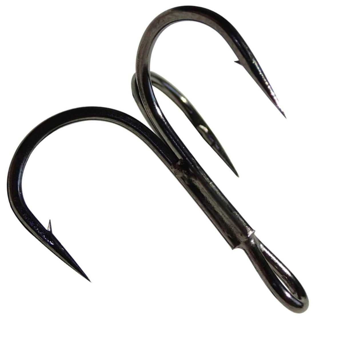 CAJOAUIS black treble hooks 1/0-6/0 close-up