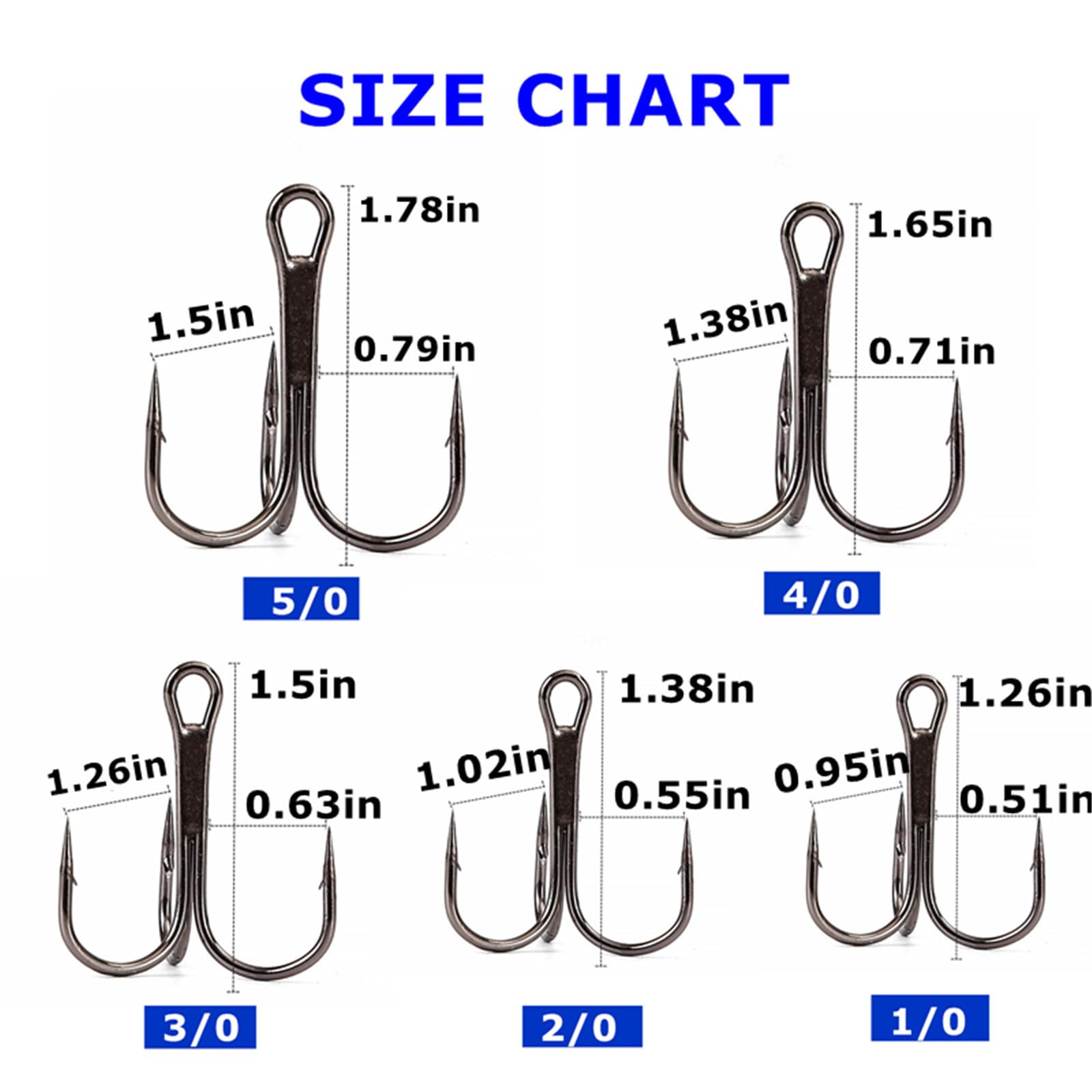 CAJOAUIS black treble hooks box packaging