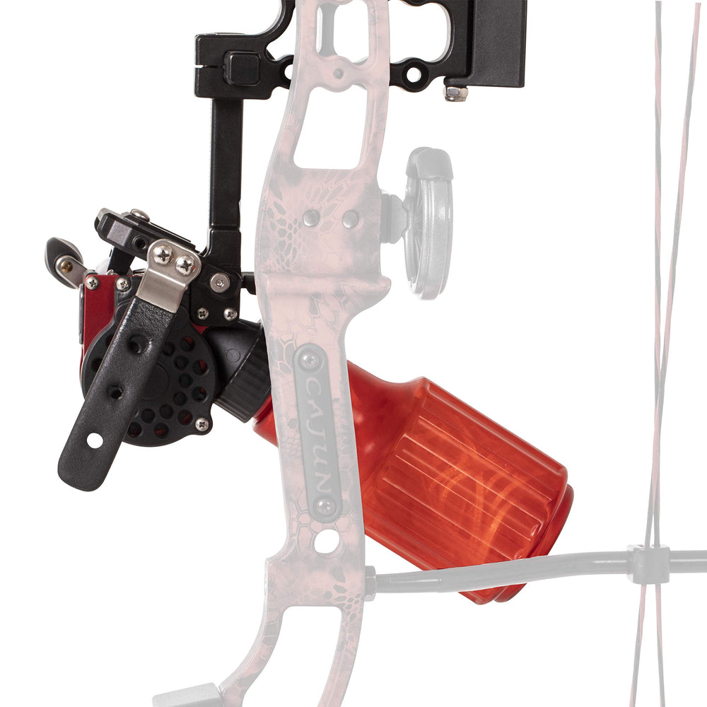 Close-up of reel mechanism highlighting smooth operation.