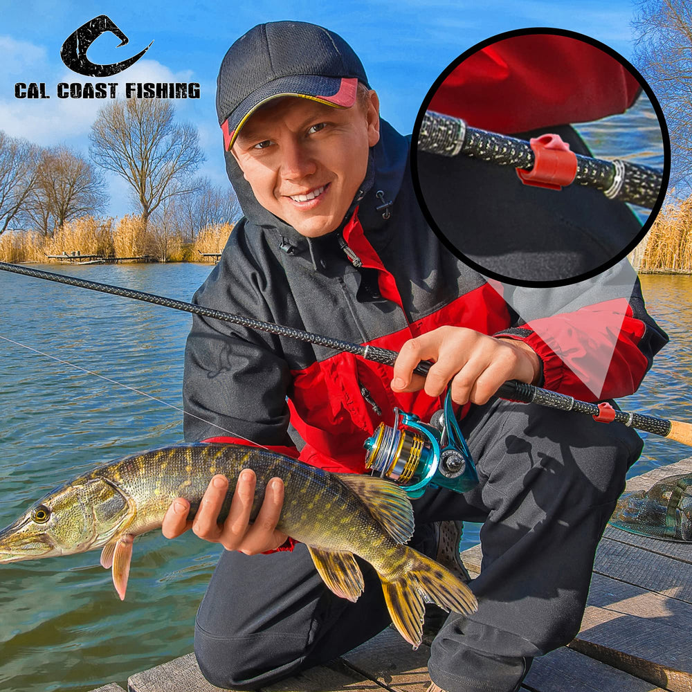Red medium Cali Clip finish is highly visible on rod