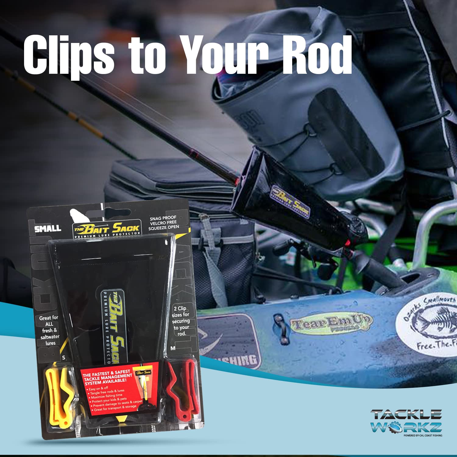Cal Coast Fishing Bait Sack is snag-proof and prevents tangles.
