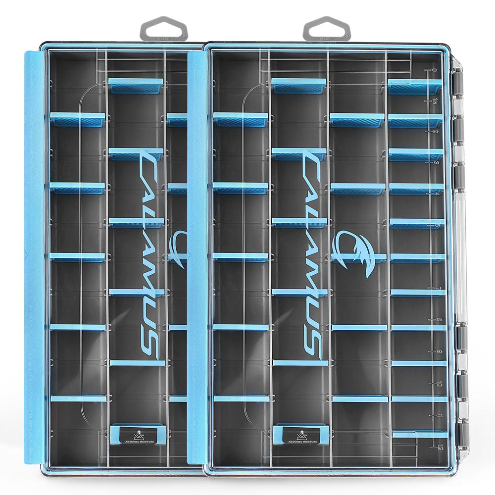 Calamus DryVault waterproof tackle box full view for quick boat access