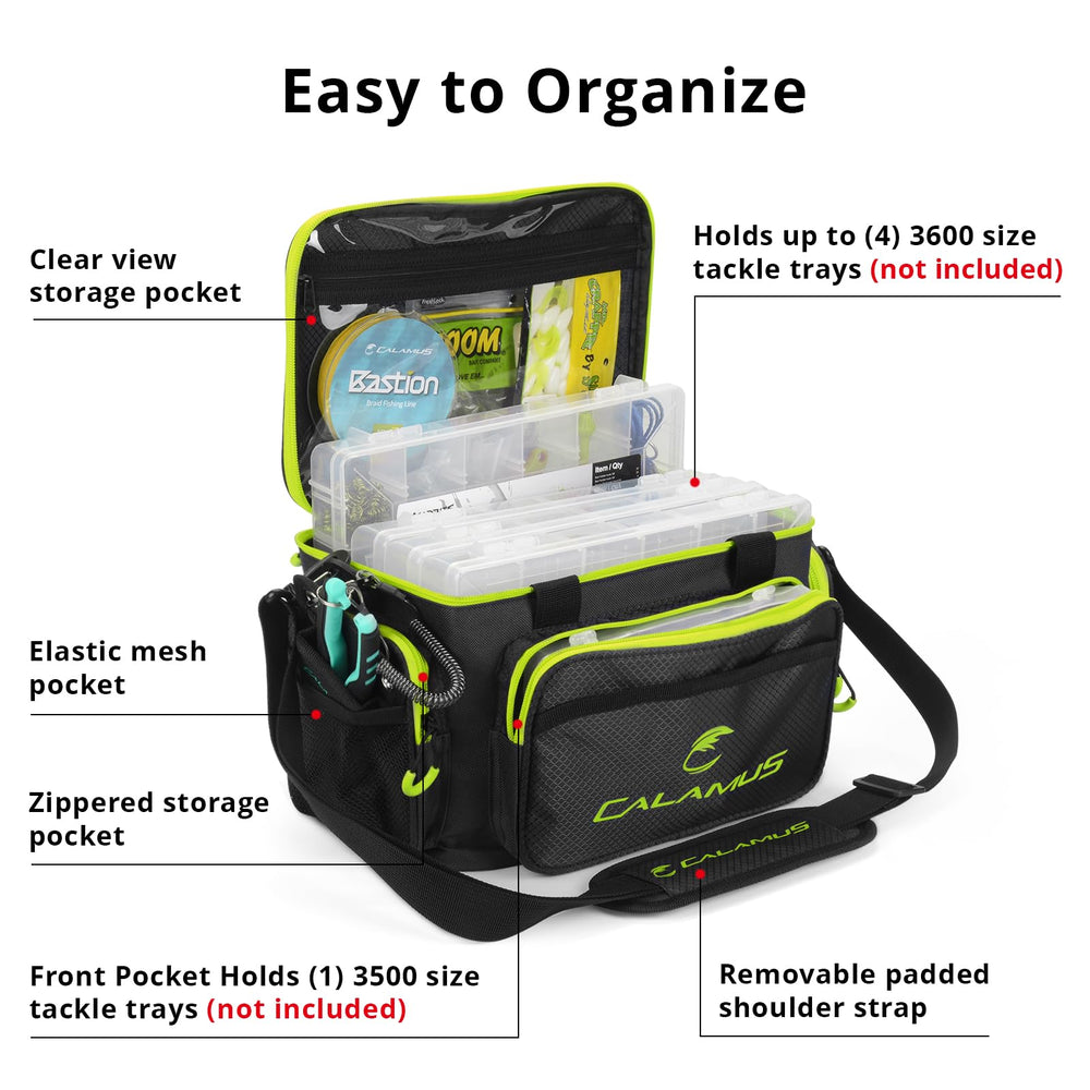 Calamus fishing tackle bag 600d ripstop material close-up underscores durability in harsh conditions