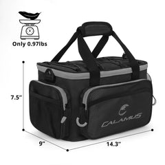 Front pocket and zipper details of the Calamus bag