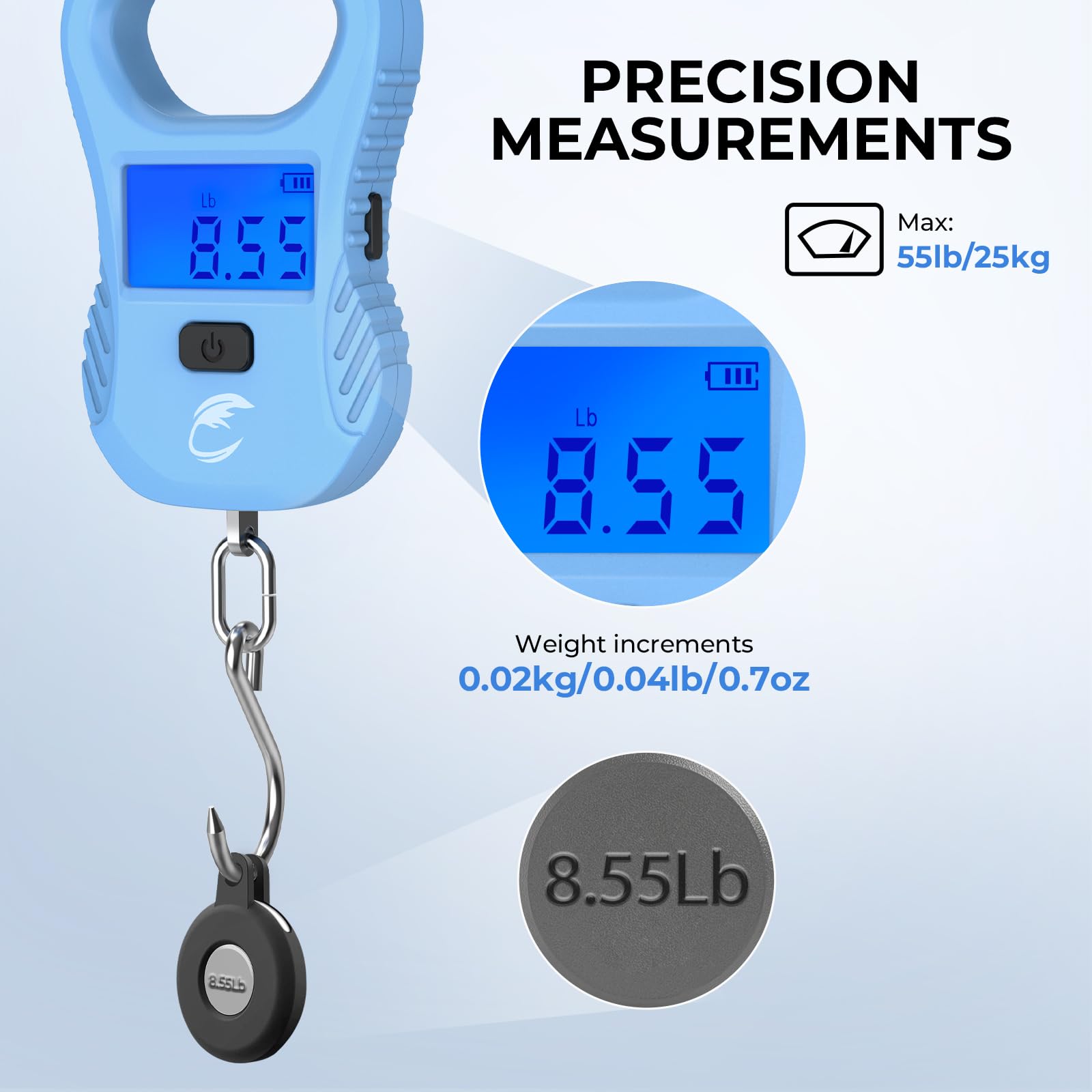 Detachable measuring tape on Calamus lip grip
