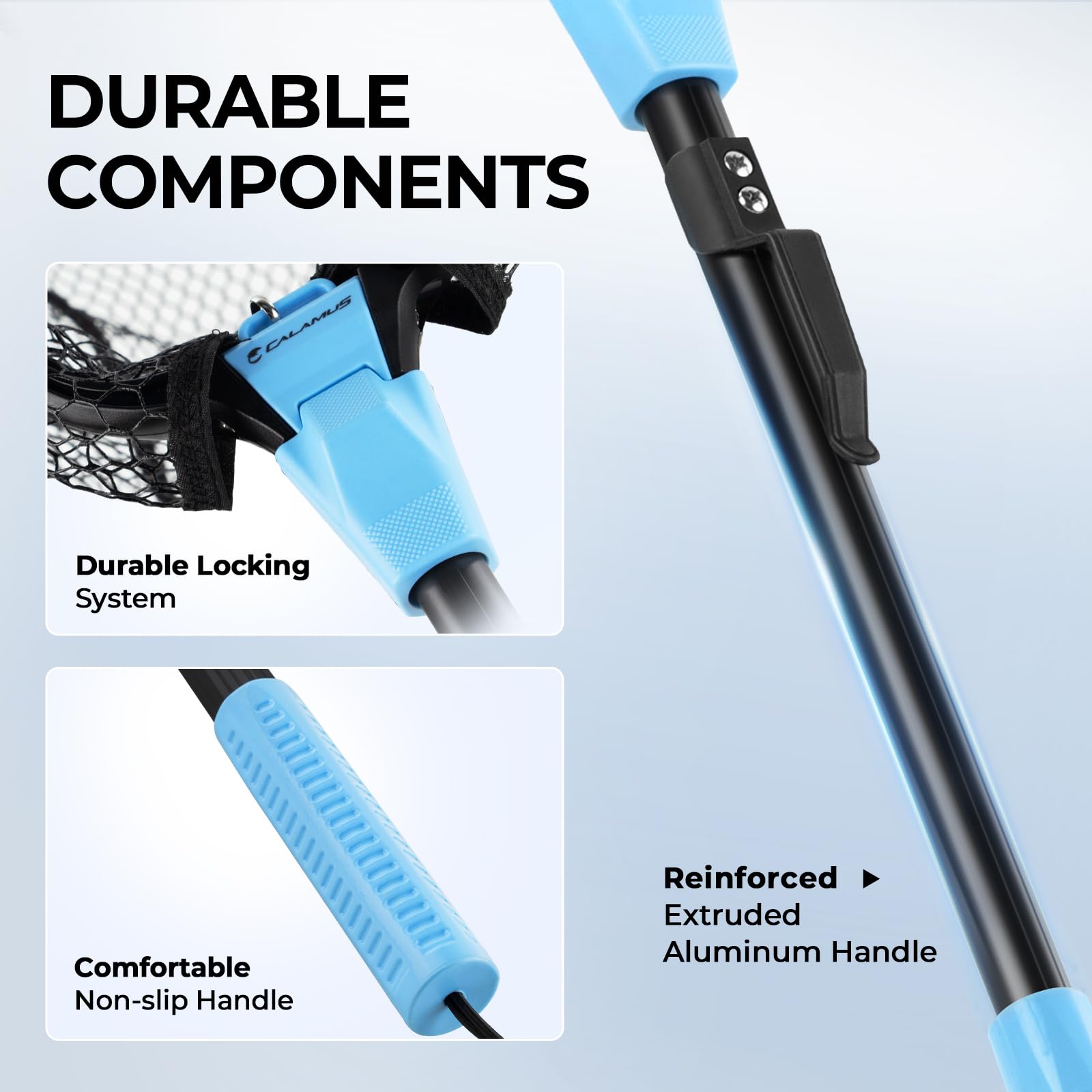 6061 aluminum handle with anodized finish for rust resistance