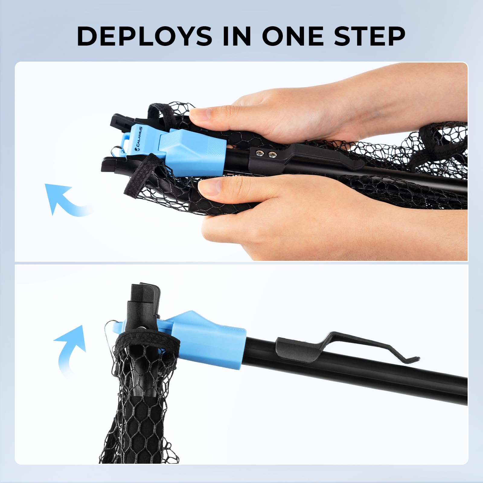 Elastic lanyard with carabiner for hands-free carry