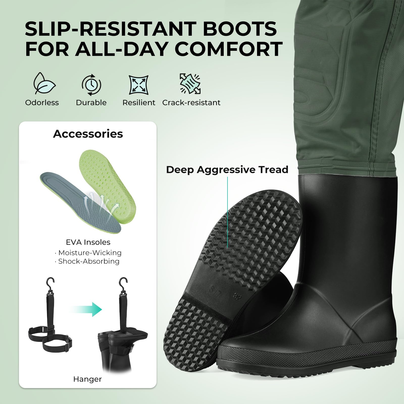 Calamus WaveWalker kids waders adjustable straps for secure, growing fit