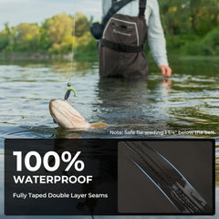 Calamus WaveWalker kneepads provide extra protection during rugged wading.