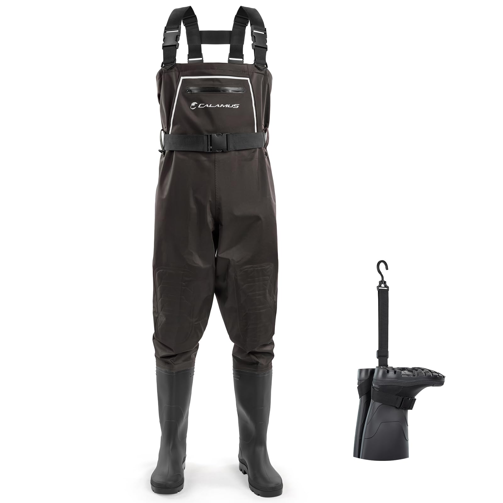 Calamus WaveWalker wader hanger included for convenient storage after fishing