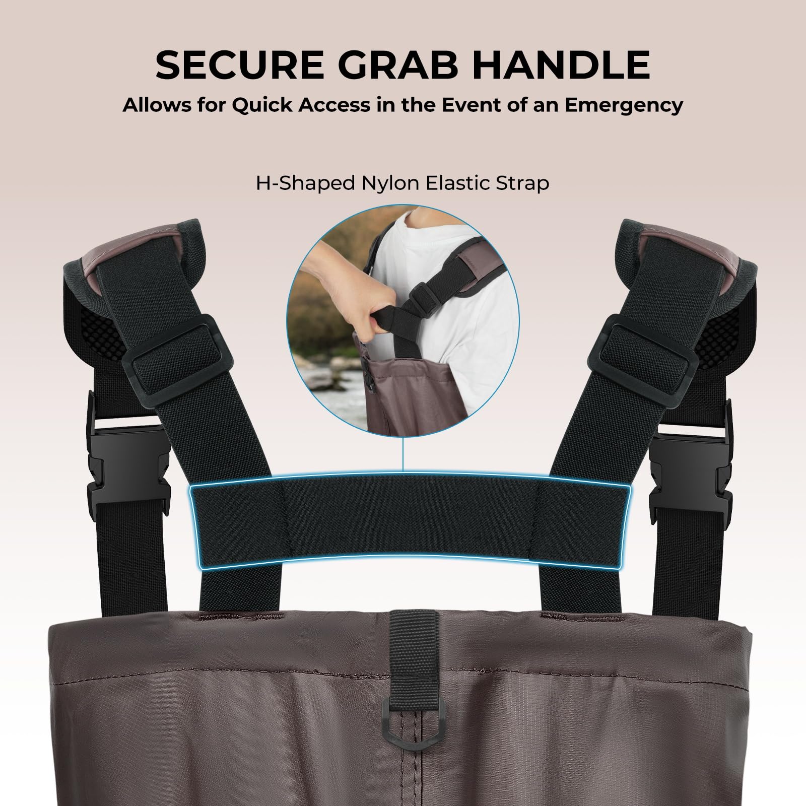 Calamus WaveWalker strap adjustment image showing secure fit for growing kids