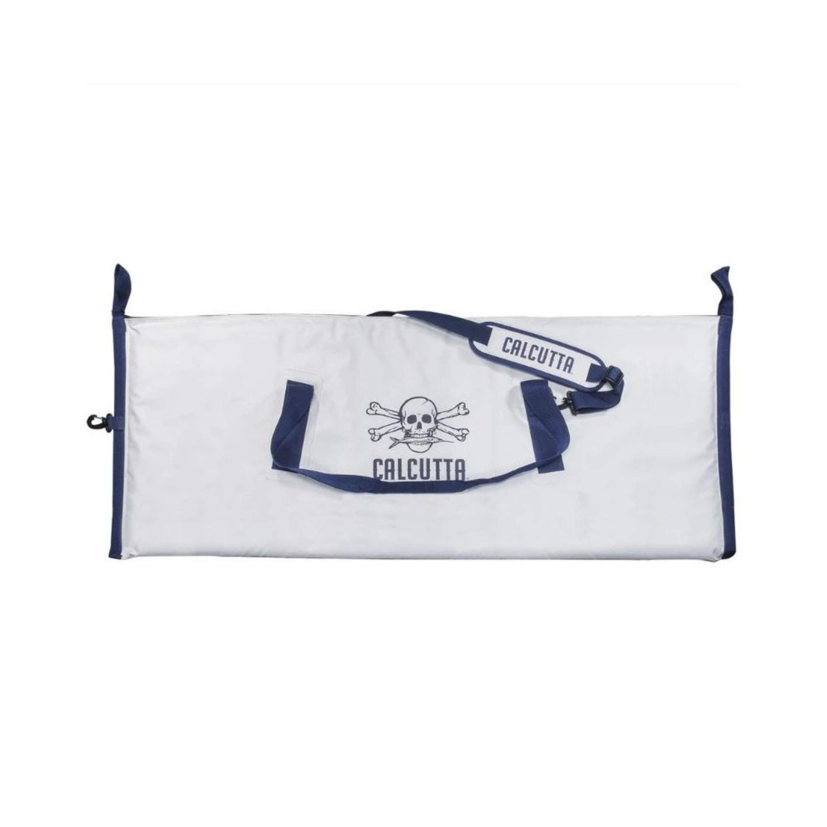 Calcutta fish bag keeps ice for 24 hours to preserve freshness on a boat.