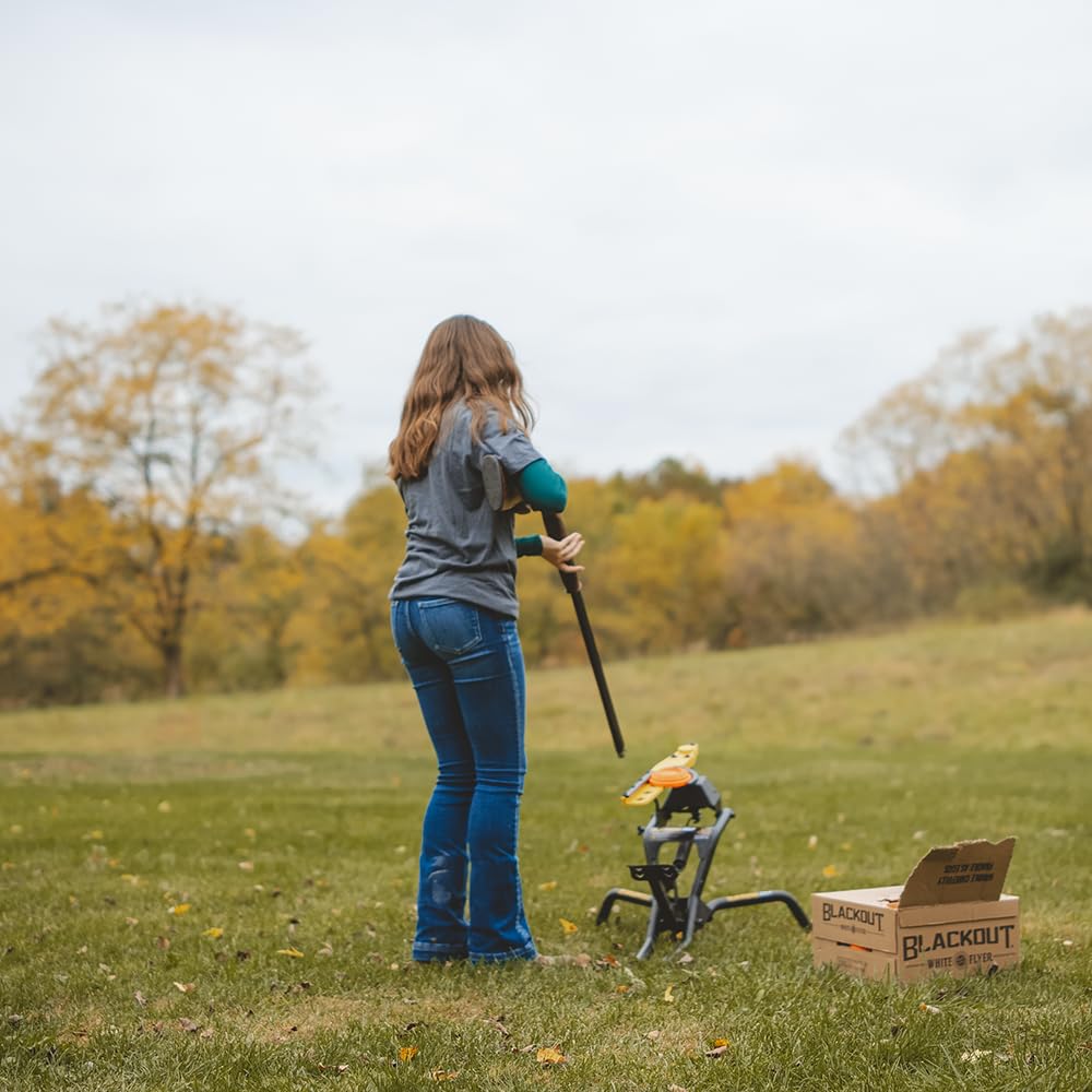 Auto-reset arm returns to loading position