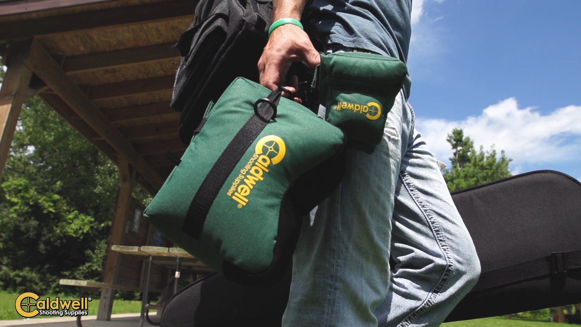 Caldwell DeadShot Front Bag comes prefilled with corn cob media for immediate use.
