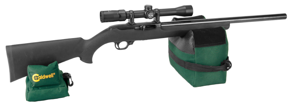 Caldwell DeadShot rear bag enhances balance for adjustable shooting positions.