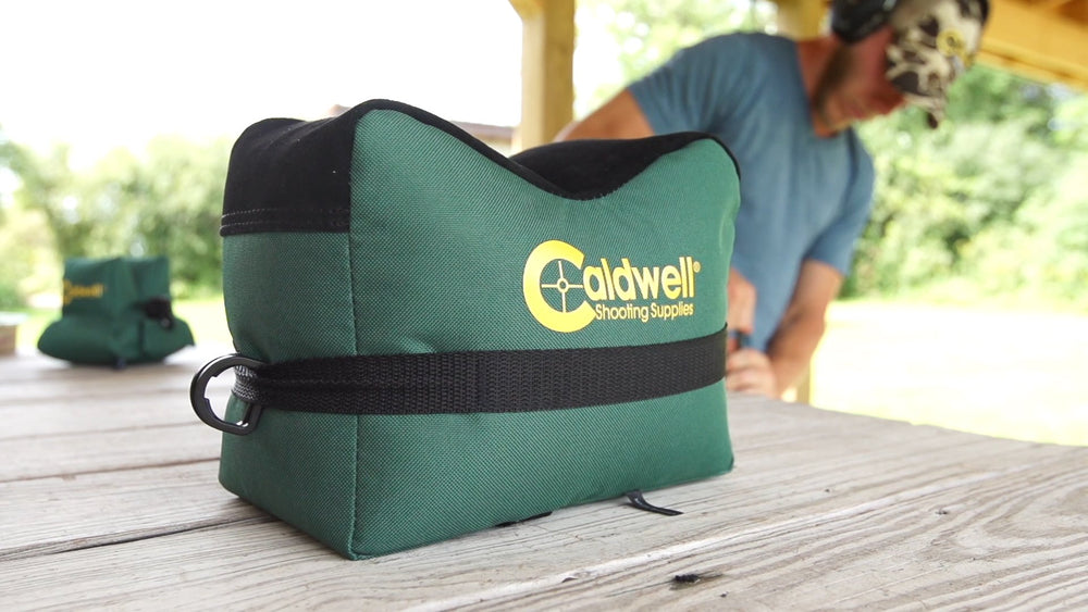 Caldwell DeadShot versatile setup on rocks, grass, or benches.