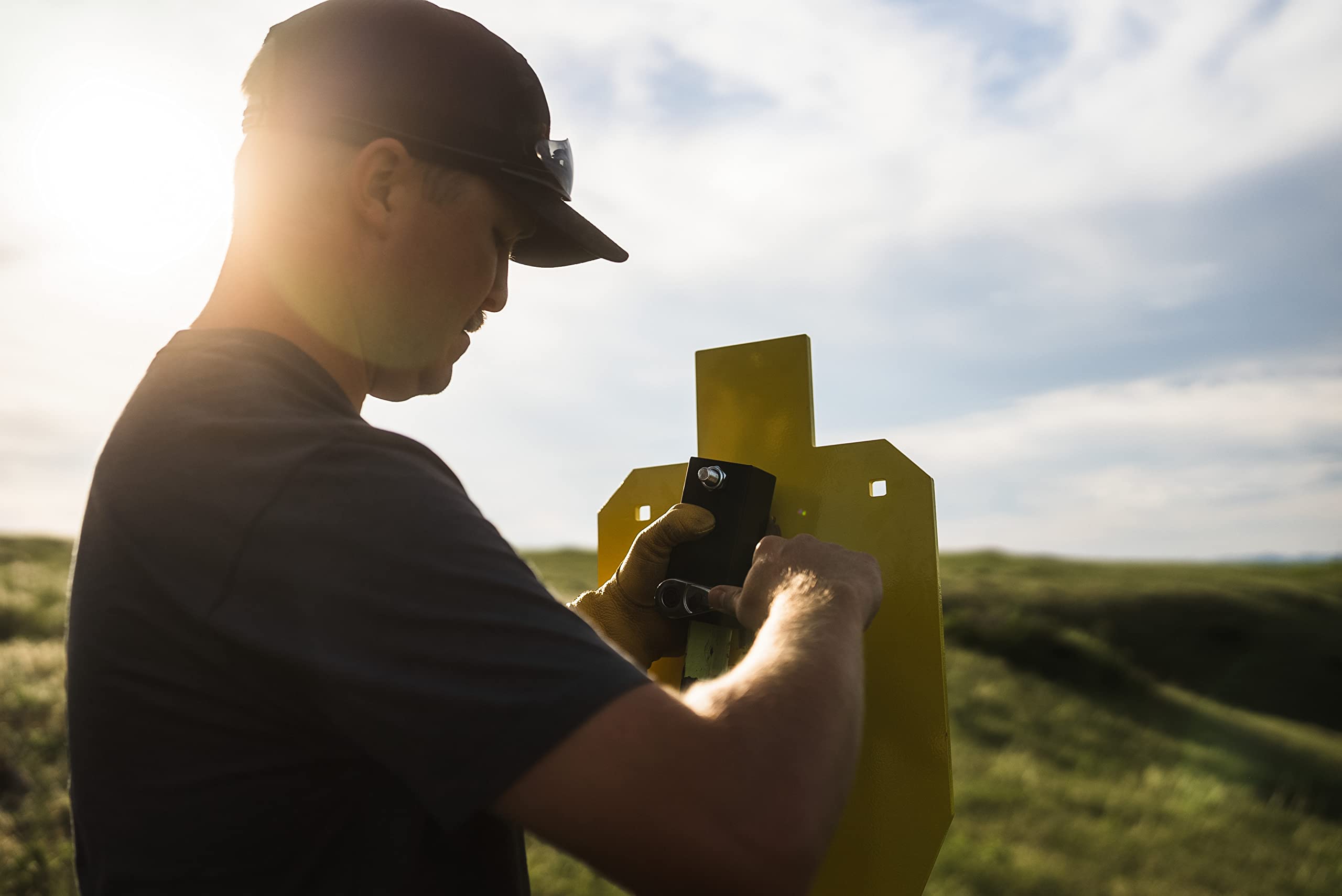 Durable steel construction withstands repeated shots for training, competitions, or casual practice.