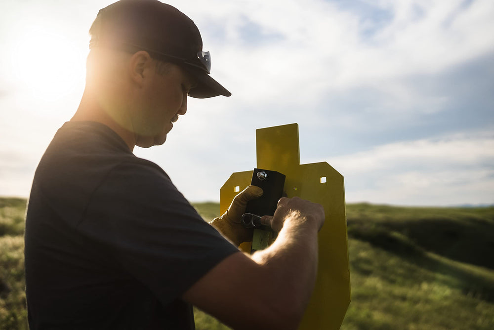 Durable steel construction withstands repeated shots for training, competitions, or casual practice.
