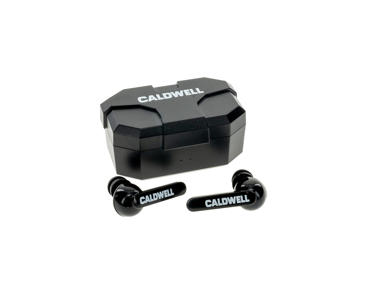 Caldwell E-MAX Shadows earpiece provides comfortable hearing protection at the range.