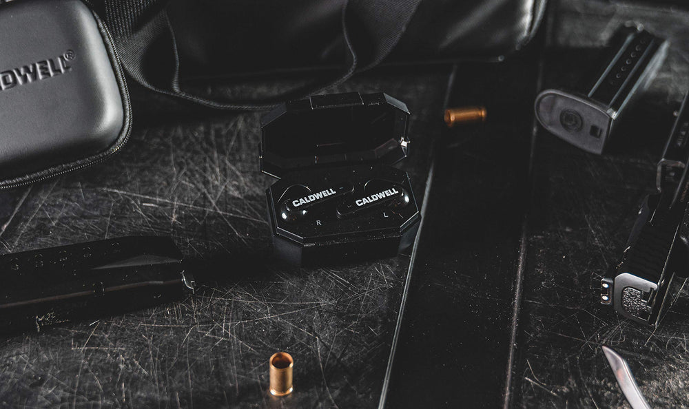 Caldwell E-MAX Shadows foam tips ensure a secure, comfortable fit.