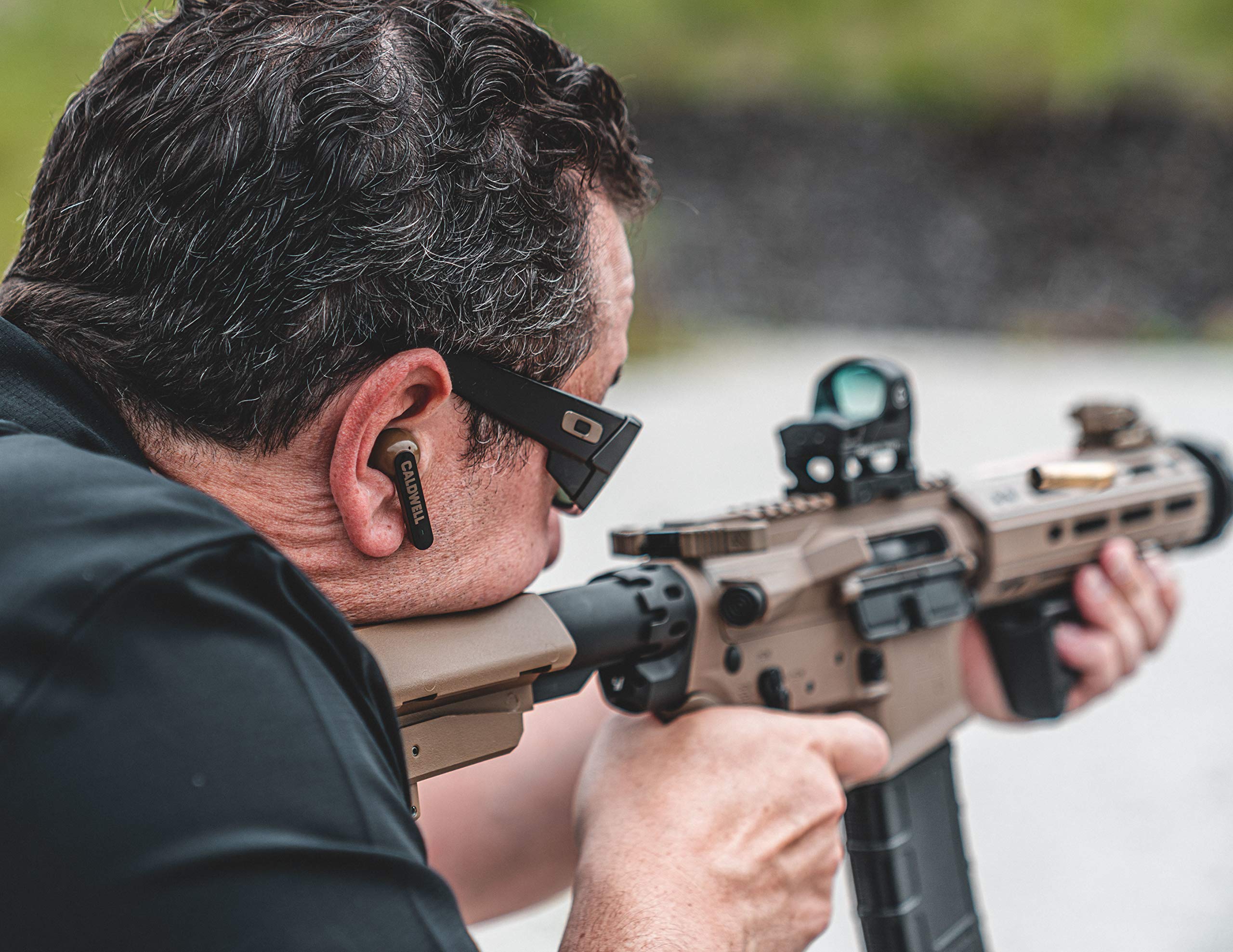 Caldwell E-Max Shadows range-use scenarios combine protection with audio clarity.