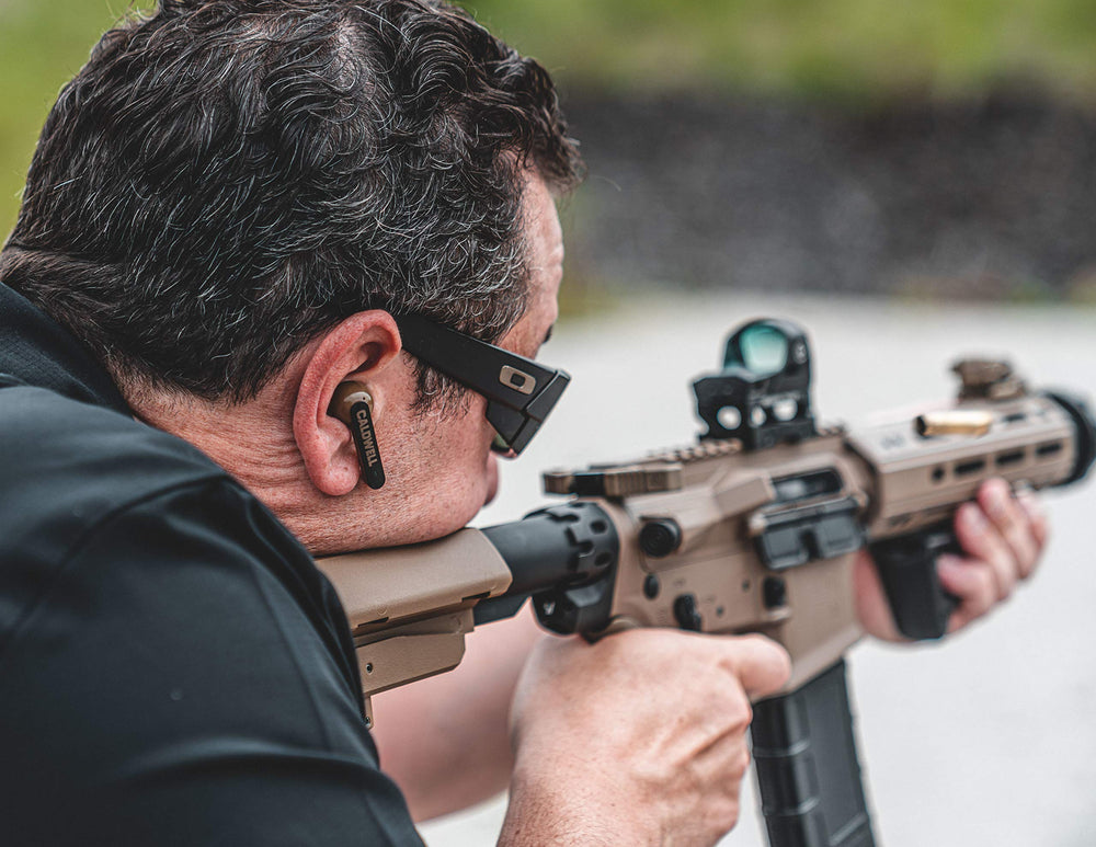 Caldwell E-Max Shadows range-use scenarios combine protection with audio clarity.