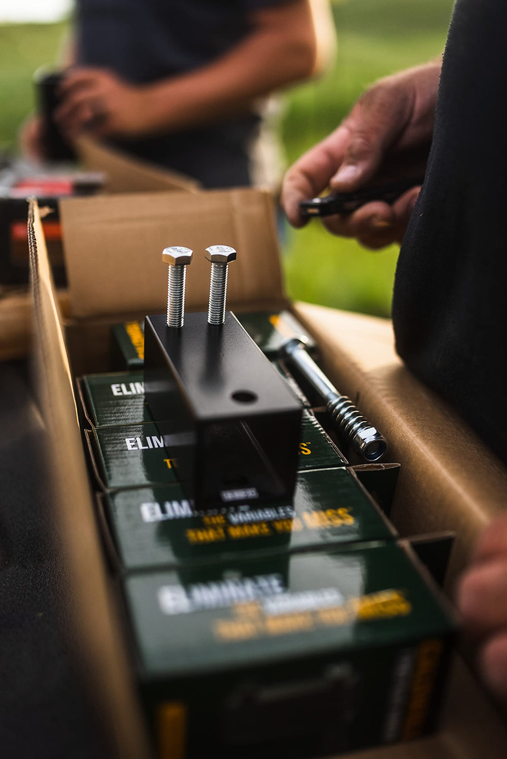 Top of standard T-post design enables fast setup and adjustable target positioning.