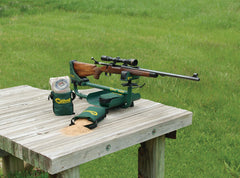 Caldwell Lead Sled Weight Bag positioned in weight tray for stable range setup