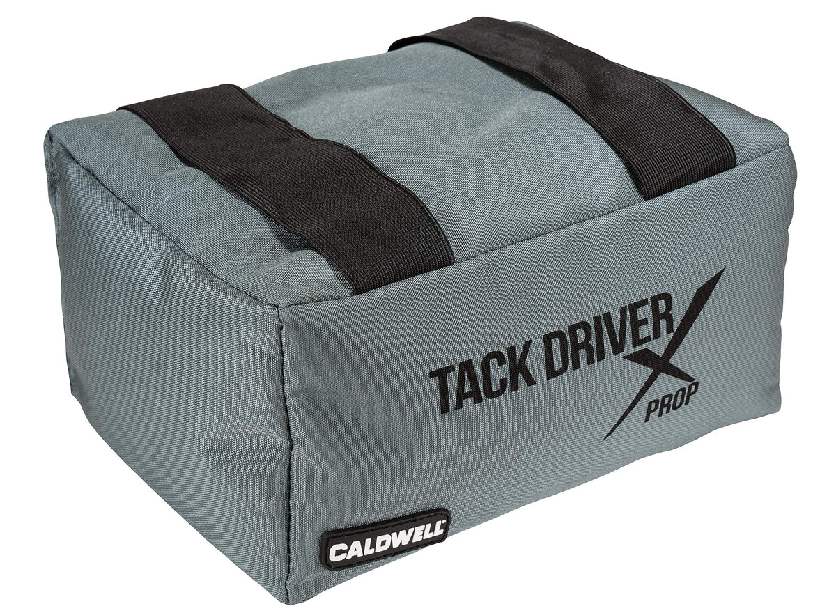 Caldwell Tack Driver X Bag resting on a barricade, providing stable shooting support for range and PRS