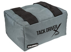 Caldwell Tack Driver X Bag resting on a barricade, providing stable shooting support for range and PRS