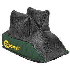Caldwell universal rear shooting bag attached to a front rest for stable support.