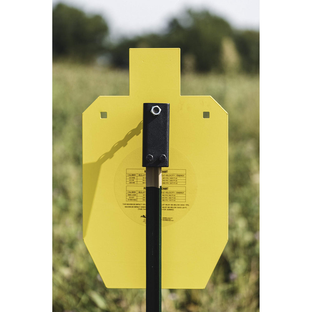 Bright yellow finish enhances visibility on the range for quick target confirmation.