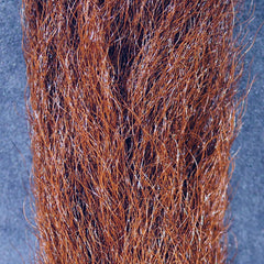 Calf Tail Seal Brown closeup shows crinkly hair ideal for wings