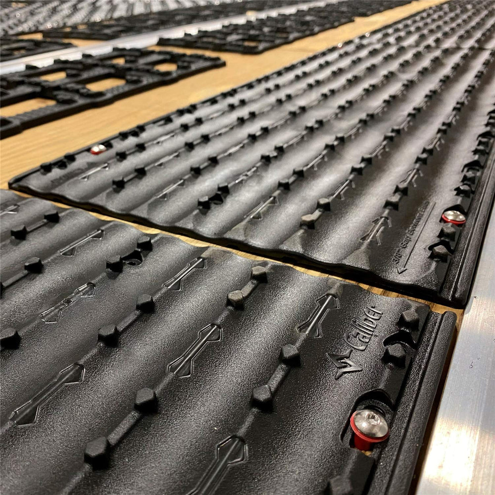 Caliber Lowpro Grip Glides 13387 hardware included, enabling quick, secure installation.