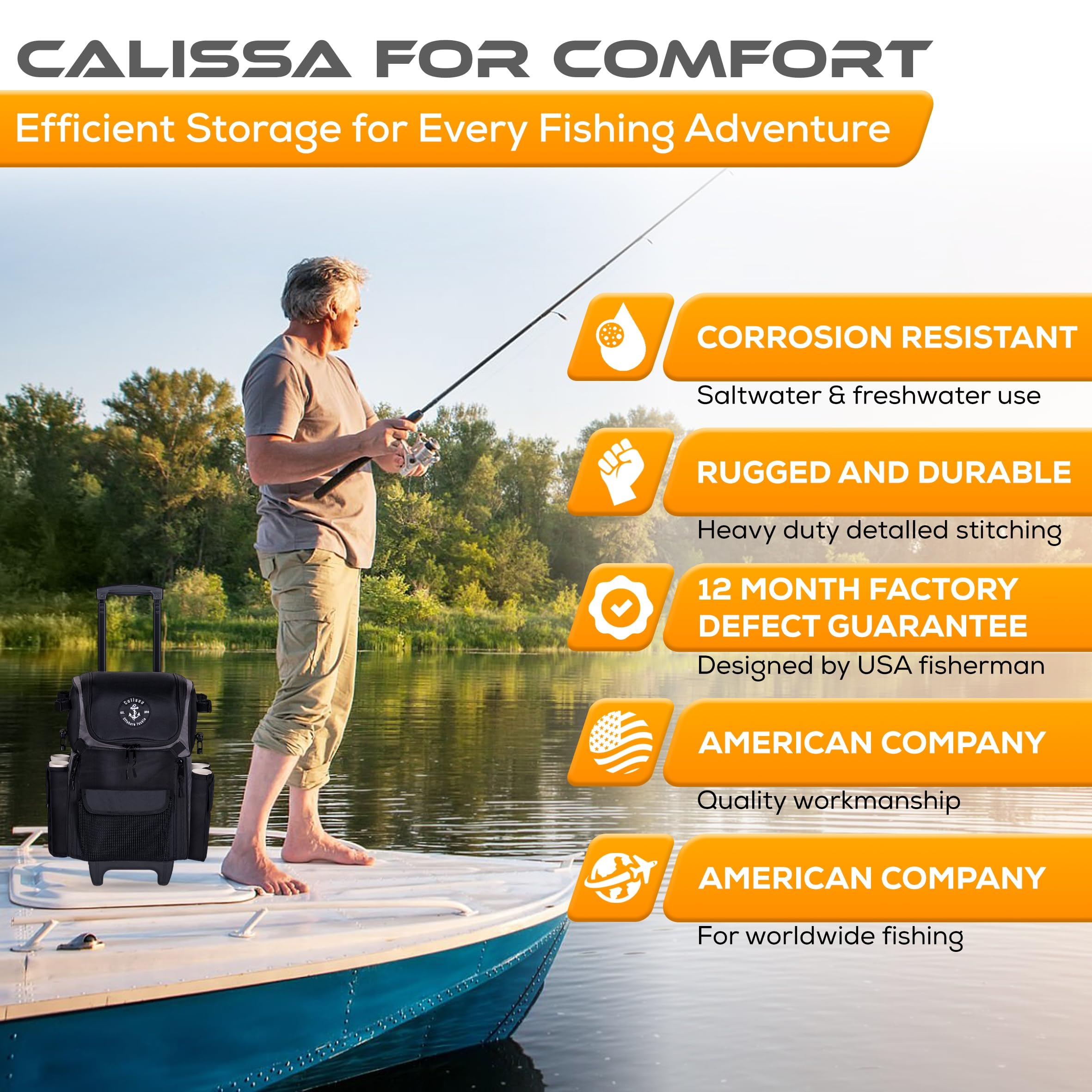 Calissa Recon with four rod holders for on water setups