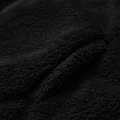 Cambkatl men's sherpa jacket stand collar closeup showcases cozy fleece