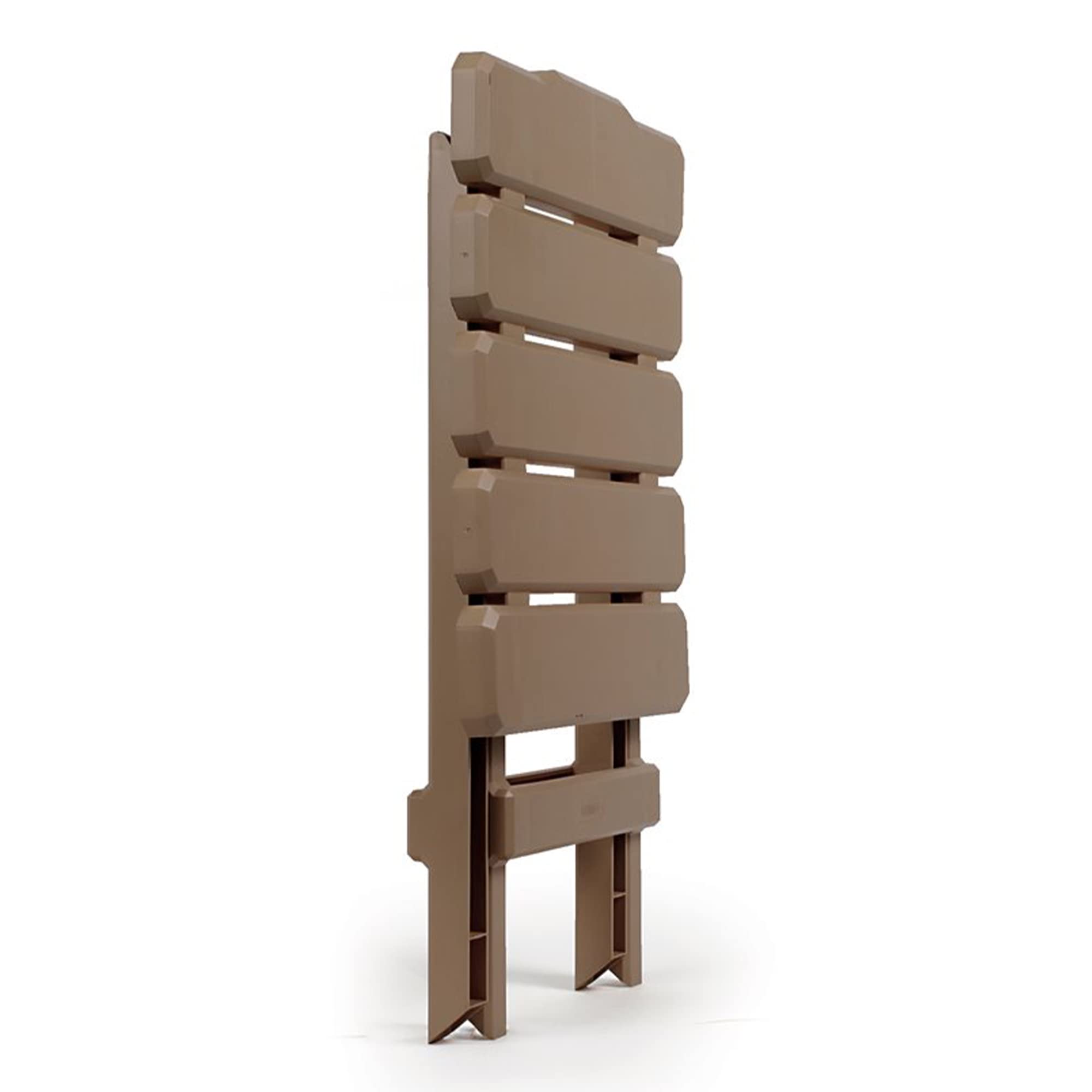 Camco table folds flat for easy storage in car trunk or closet.
