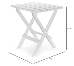 Camco 51695 Adirondack table folded flat for compact storage
